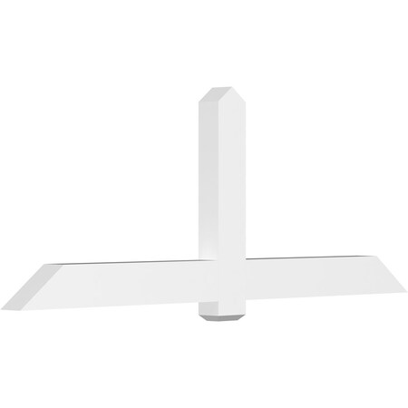 Ekena Millwork Eugene Architectural Grade PVC Gable Bracket, 84"W x 31 1/2"H x 4"D x 6"F, 9/12 Pitch GBP084X32X0406EUG00